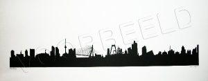 5x zeefdruk skyline rotterdam - 5 stuks voor de prijs 4